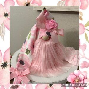 🌸Pink Flower Gnome, Easter, Spring, Mother’s Day, Floral Decor, Gnome Decor